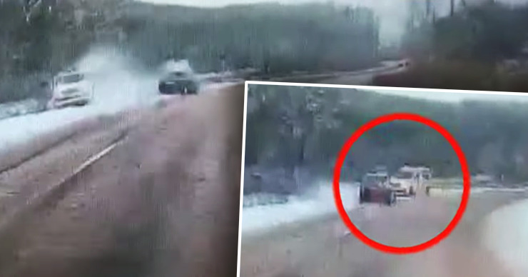 Момент столкновения Audi и машины полиции попал на видео. Коллаж: Point.md
