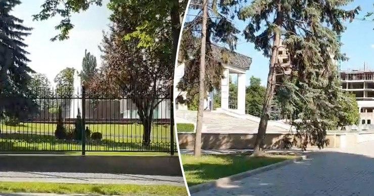 Житель Кишинева возмущен тем, что фонтаны работают только у президентуры. Коллаж: Point.md.