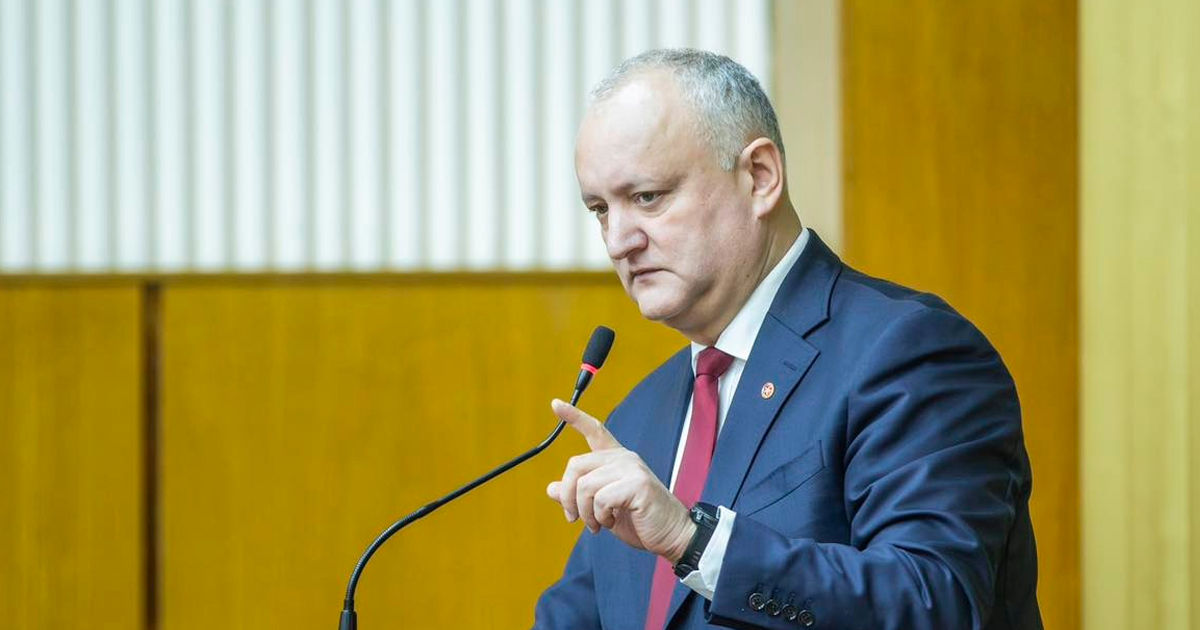 Додон: Готовится сценарий ликвидации Молдовы и войны на нашей территории.