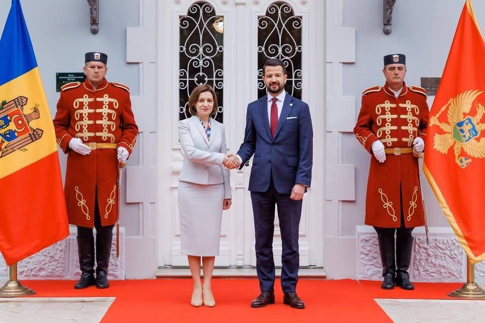 Maia Sandu: Moldova și Muntenegru merg pe același drum spre Uniunea Europeană.