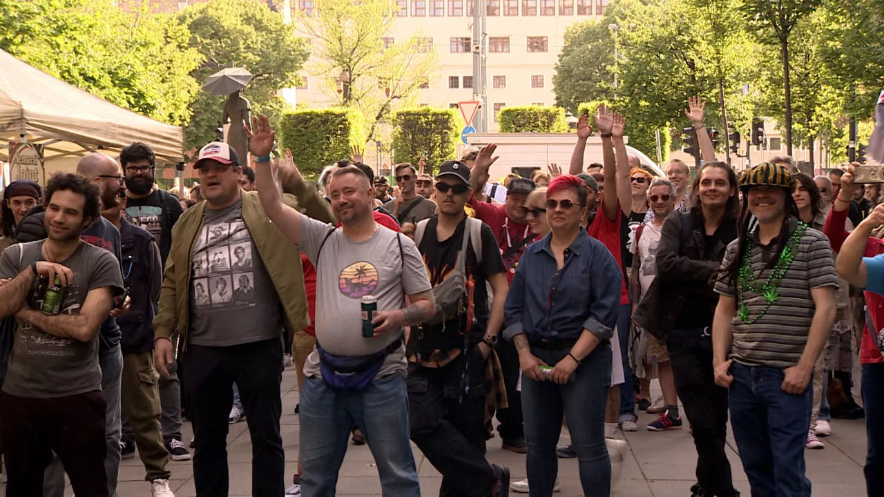 Manifestație la Budapesta pentru legalizarea marijuanei.