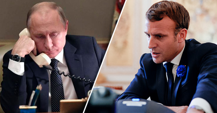 Макрон призвал Путина прекратить удары. Путин: Военные не угрожают мирным жителям.