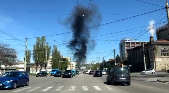 В Кишиневе произошел пожар на автомойке.