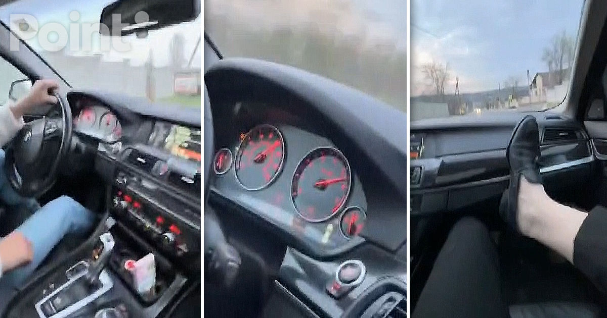В Бубуечь лихач разогнался до 120 км/ч, пока его снимали на видео.