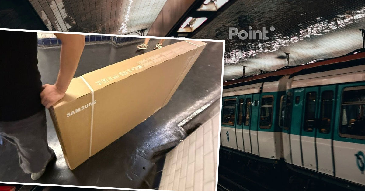 В Париже пассажира оштрафовали на 150 евро за перевозку телевизора в метро.