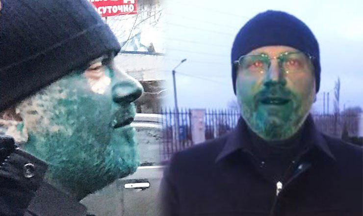 Депyтата облили зеленкой перед встречей с избирателями в Бердянске.