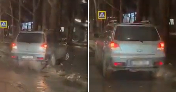 Очередной водитель, припарковавшийся в зеленой зоне, устроил хаос на тротуаре. Коллаж: Point.md