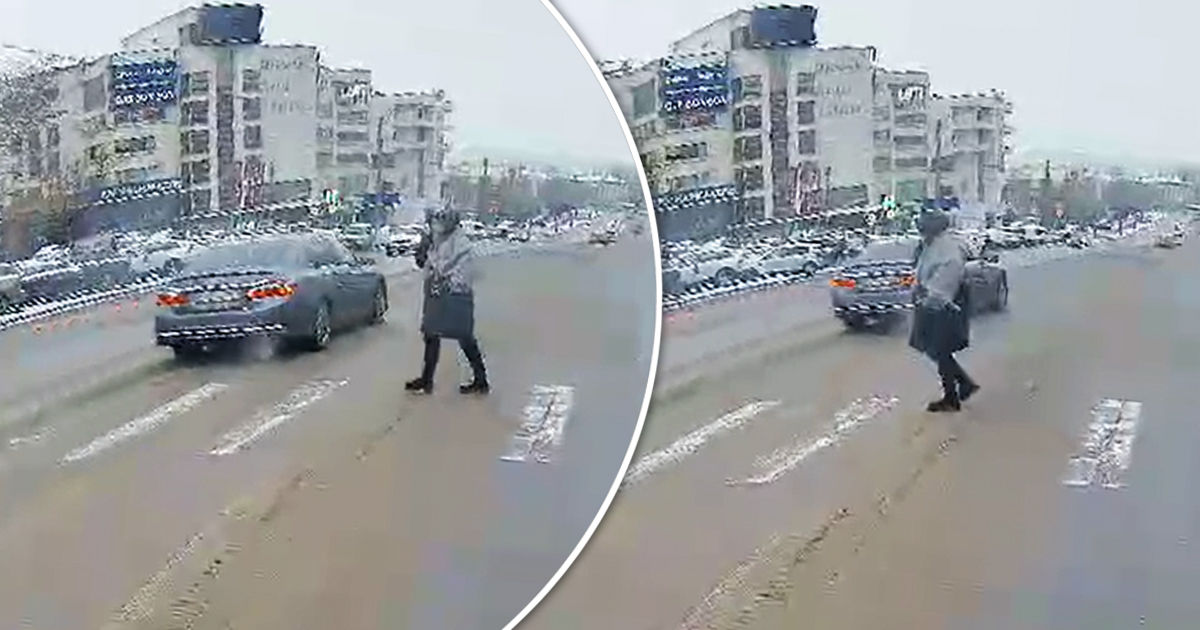 В столице автомобиль едва не сбил женщину прямо на пешеходном переходе. Коллаж: Point.md