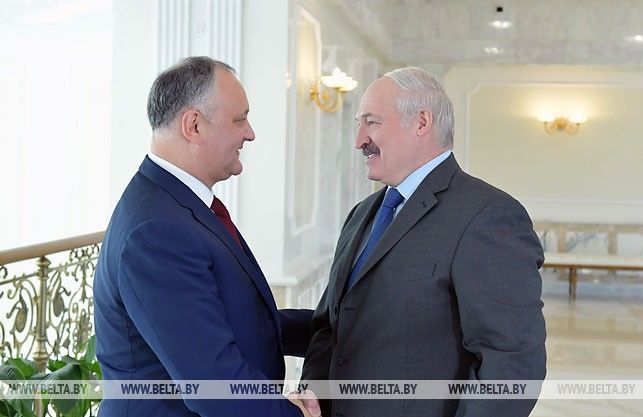 Президент Молдовы Игорь Додон и Президент Беларуси Александр Лукашенко.