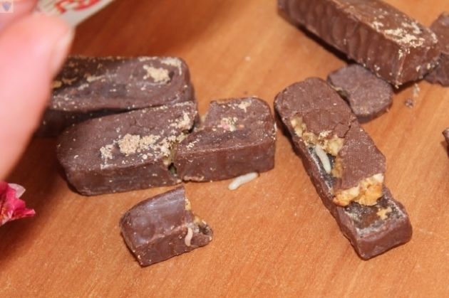 Конфеты были просроченными и кишащими червями.
