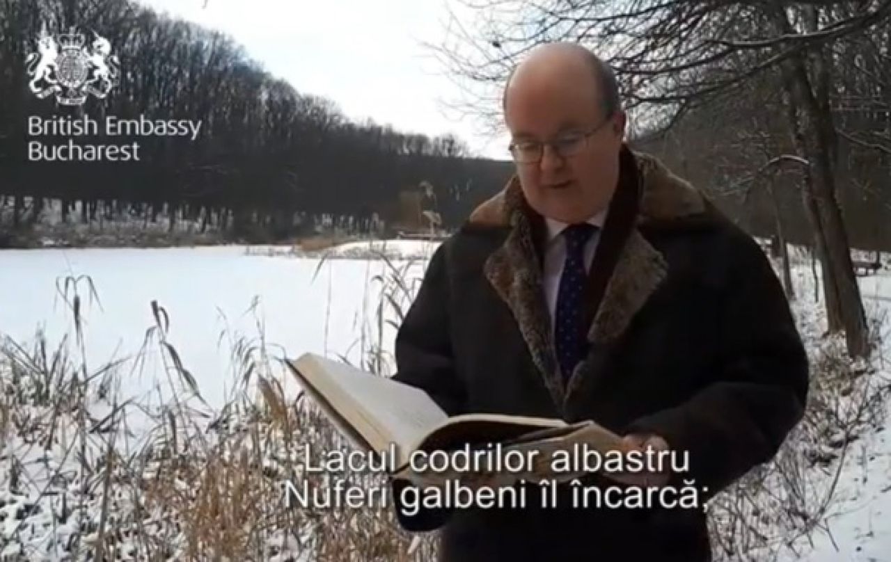 Ambasadorul Marii Britanii, recită ”Lacul”, de ziua lui Mihai Eminescu