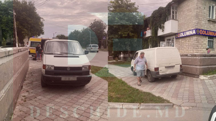 В Оргееве микроавтобус сбил пенсионерку на тротуаре у магазина.