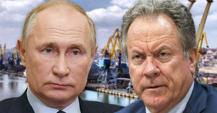 Глава продовольственной программы ООН Дэвид Бизли призвал Владимира Путина разблокировать порты Украины. Коллаж Point.md.