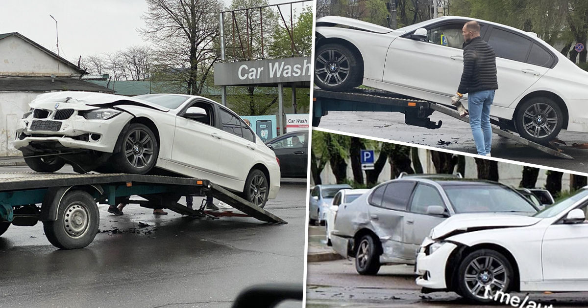 В результате ДТП в столице столкнулись автомобили Lexus и BMW. Коллаж: Point.md