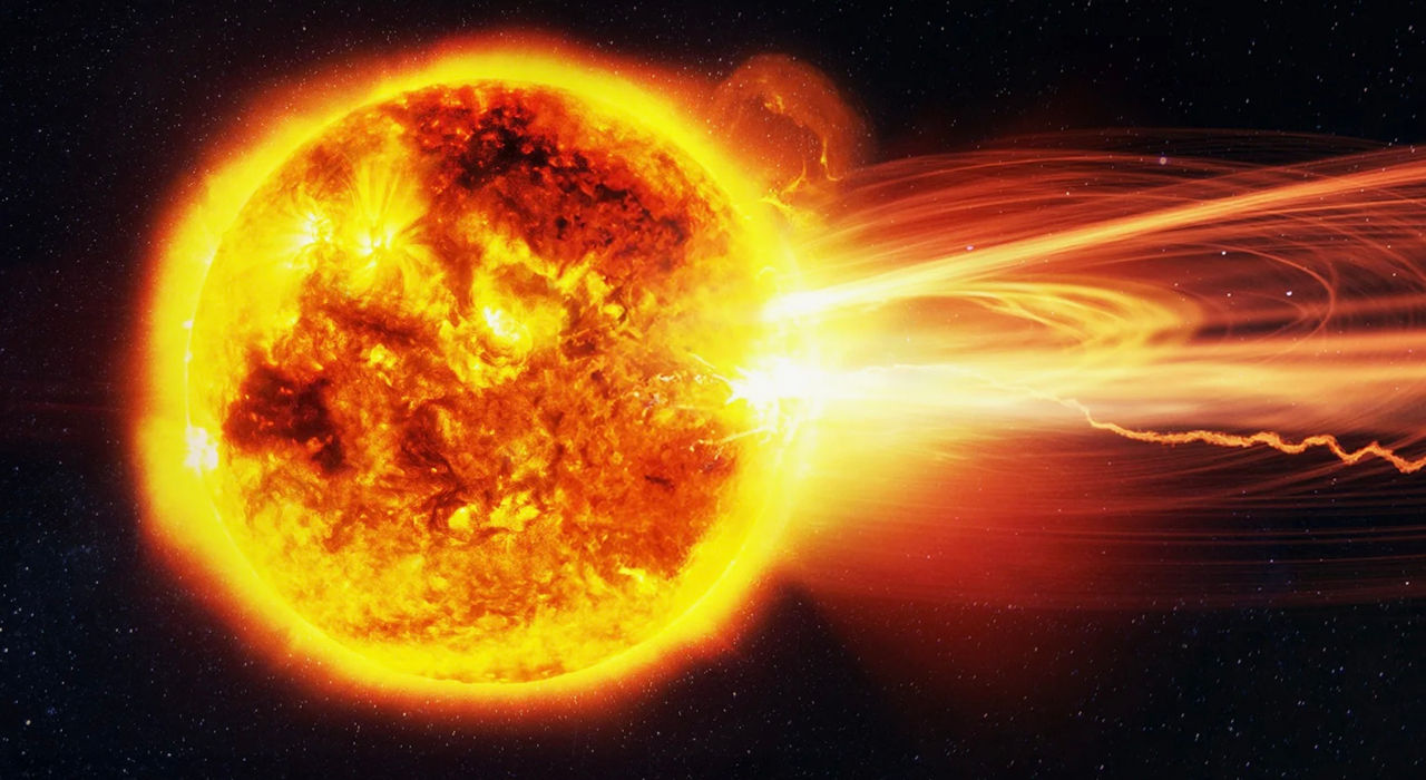 O erupție puternică a avut loc pe Soare.