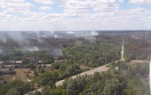 Под Чернобылем снова вспыхнул пожар.