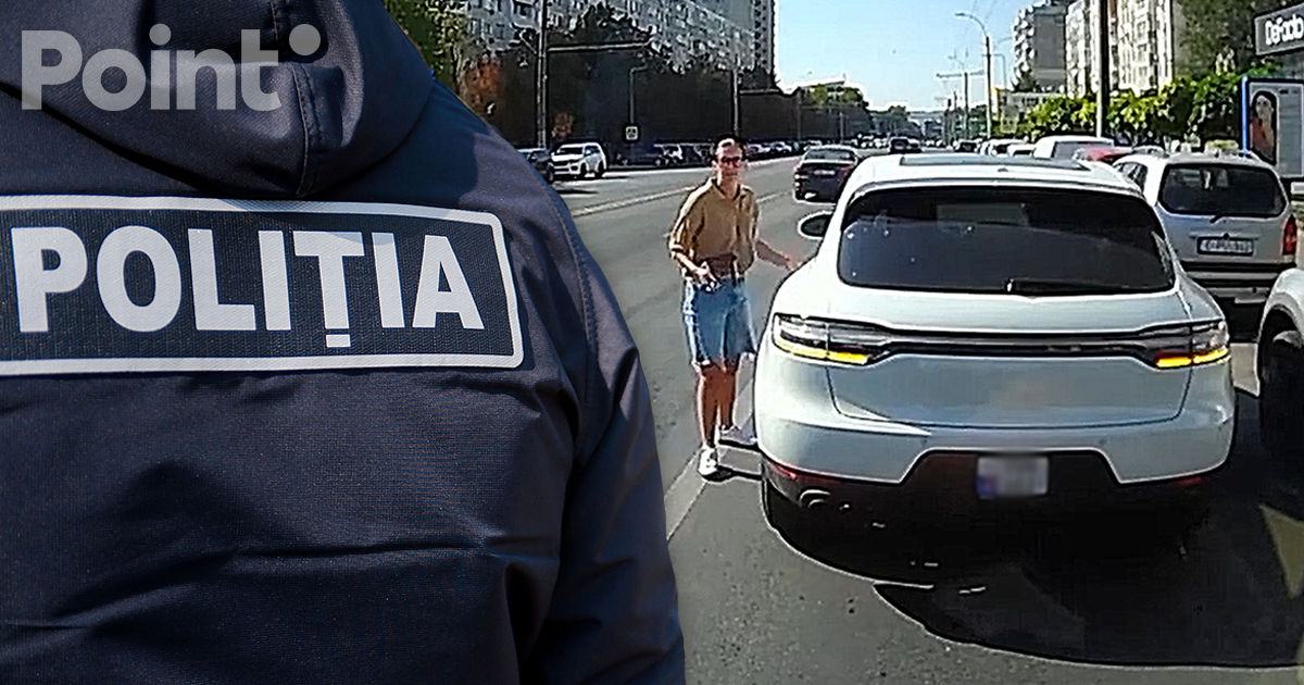 Poliția a identificat șoferița Porsche-ului care a blocat banda destinată transportului public.