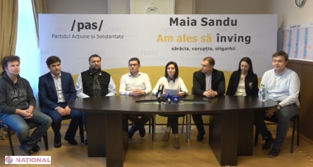 Președinta Partidului Acțiune și Solidaritate, Maia Sandu. 