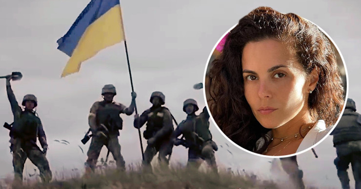 Украинская певица Настя Каменских выпустила клип на песню "Я - Украина". 