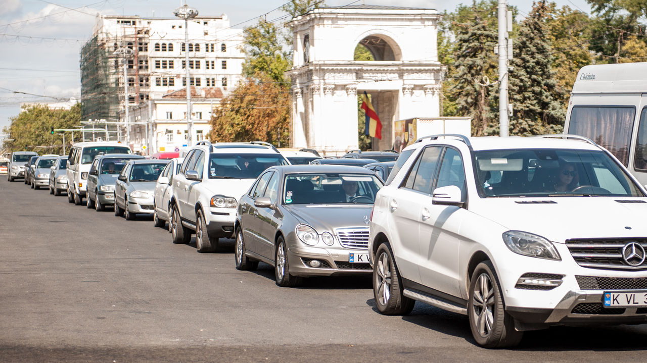 В Кишиневе вечером снова пробки.