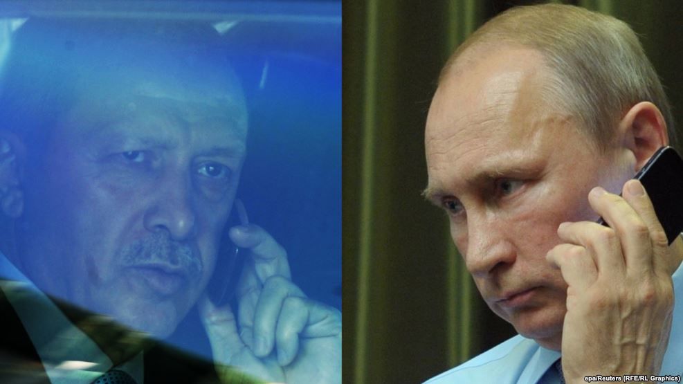 Путин поговорил по телефону с Эрдоганом.