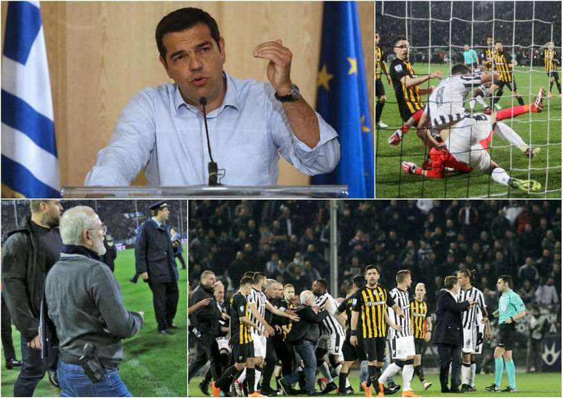 Premierul Greciei vrea să suspende campionatul de fotbal. 
