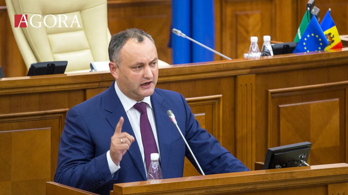 În opinia lui Dodon pe parcursul celor 24 de ani au fost câteva perioade care pot fi considerate cele mai dificile din istoria de independență a RM. Foto: agora.md