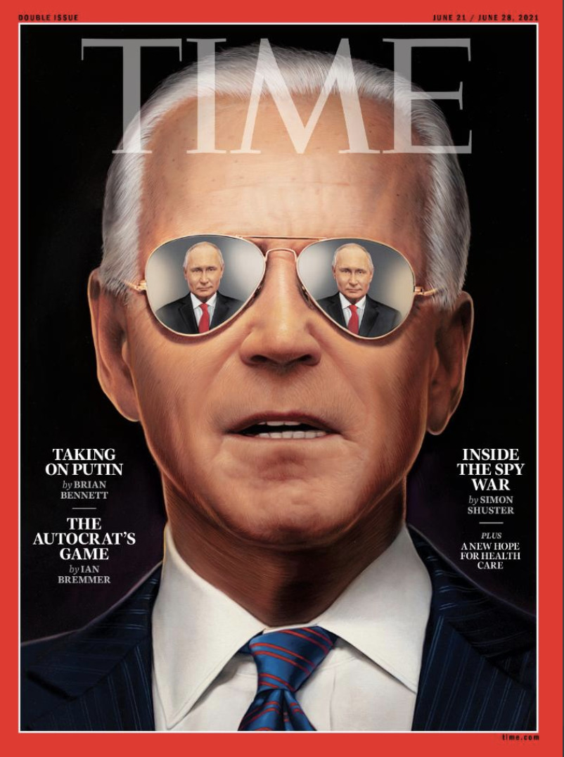Журнал Time поместил на обложку Байдена с Путиным "в глазах".
