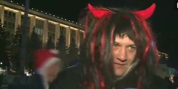 В центре столицы встреча Нового года продолжалась до двух часов ночи. Скриншот