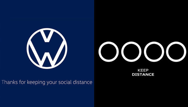 Audi и Volkswagen временно изменили логотипы.