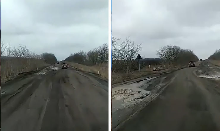 По словам автора видеоролика, ехать по этим дорогам на скорости, превышающей 20 км/ч, невозможно. 