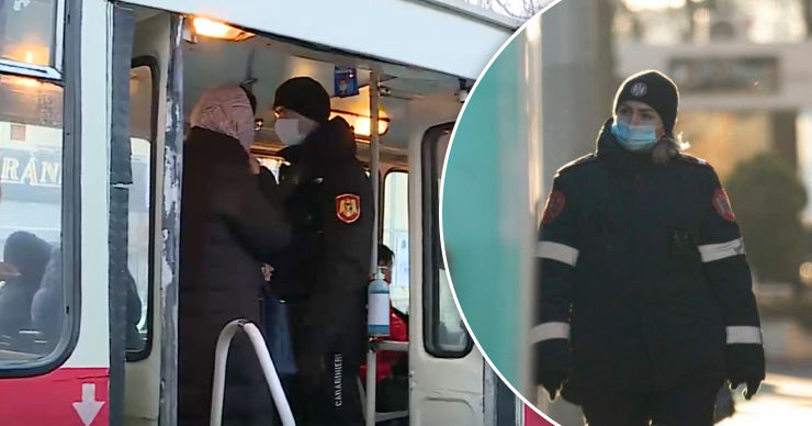 Полицейские будут проверять наличие масок у пассажиров общественного транспорта.
