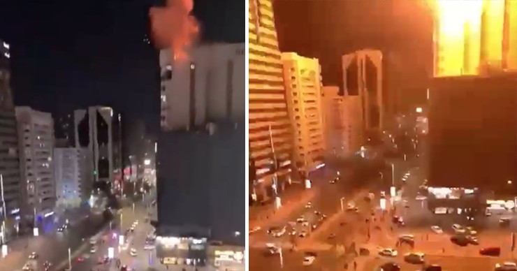 В Абу-Даби произошли взрывы в высотном здании.