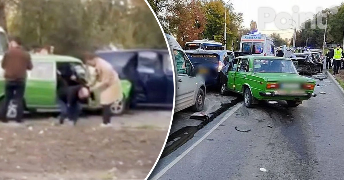 Noi imagini de la accidentul în lanț care s-a produs în Capitală.