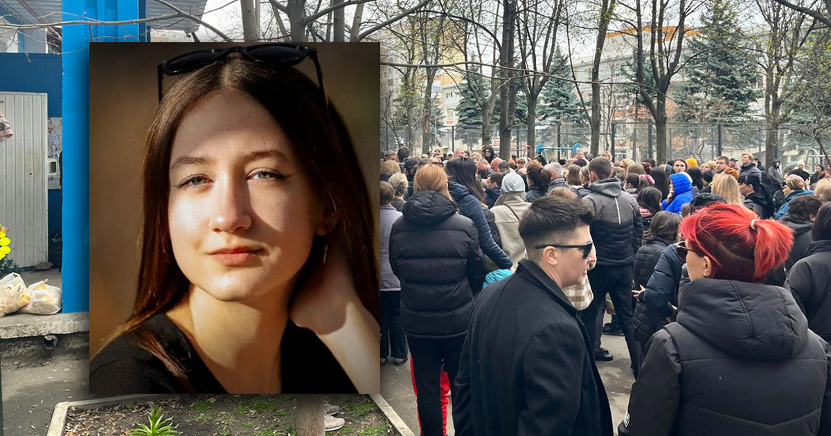 Родные и друзья прощаются со сбитой на Чеканах девочкой. Коллаж: Point.md
