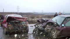 Accident cu implicarea a trei mașini pe traseul Chișinău - Ungheni.