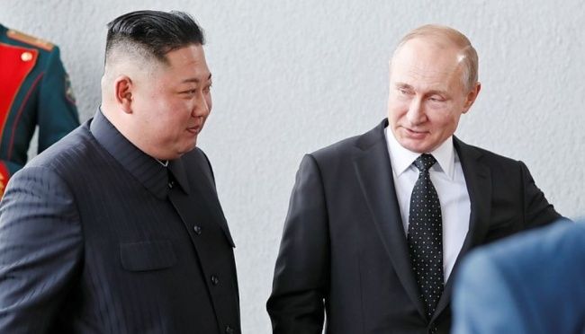 Ким Чен Ын и Владимир Путин.
