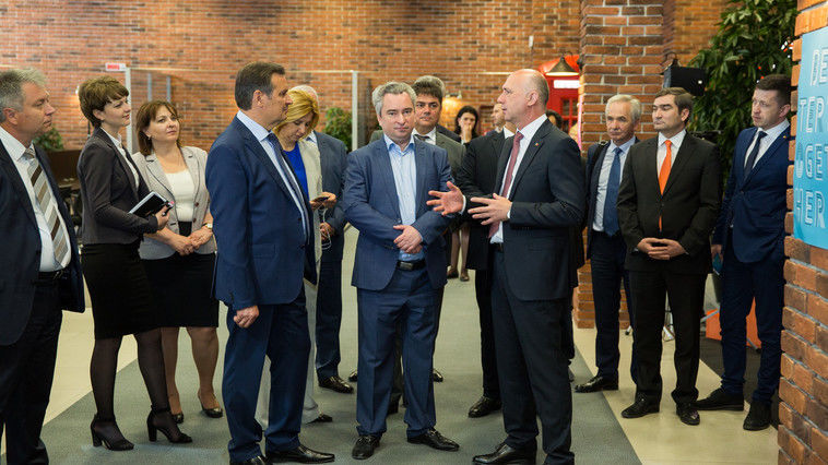 Pavel Filip, în dialog cu antreprenorii belaruși despre facilitățile oferite de Moldova pentru dezvoltarea afacerilor. 