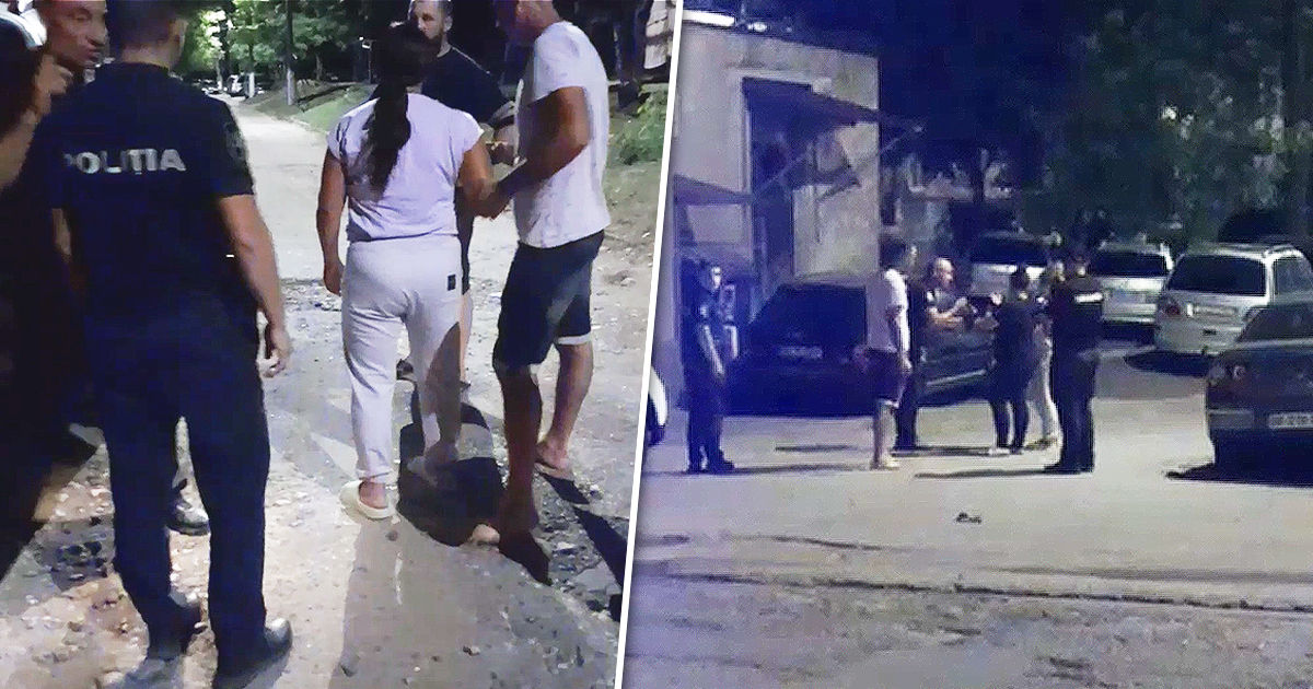 В Каушанах водители не поделили место на парковке: их разнимала полиция.