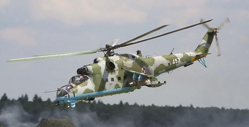 Над Славянском сбили военный вертолет Ми-24.