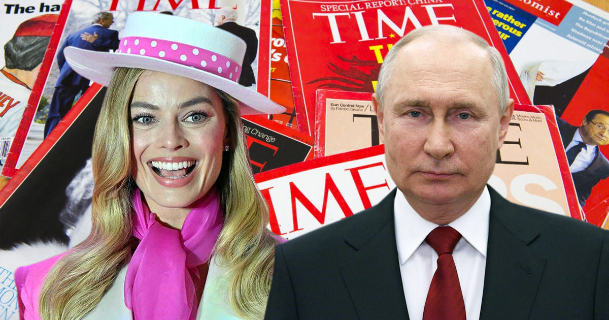 Журнал Time включил в число претендентов на звание человека года Путина и Барби. Коллаж: Point.md