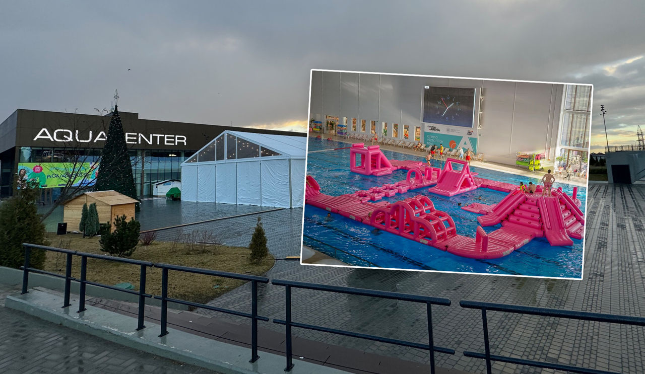 Кишиневец: Олимпийский бассейн в Arena Chișinău превратили в аттракцион.