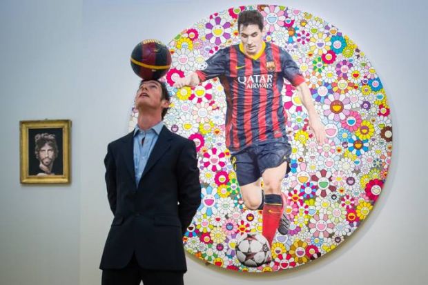 Două picturi cu Lionel Messi, vândute cu peste un milion de euro. Foto: realitatea.md