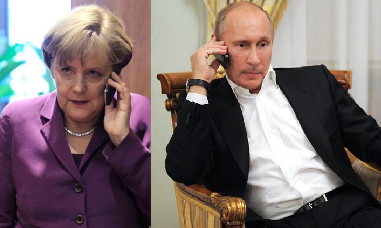 Меркель призвала Путина внести вклад в деэскалацию ситуации на Украине.
