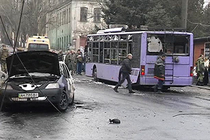 Пассажирский транспорт был обстрелян со стороны жилых массивов, которые контролируются ополченцами.