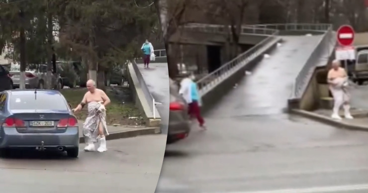 Побег пациента из больницы «Святой Троицы» попал на видео.