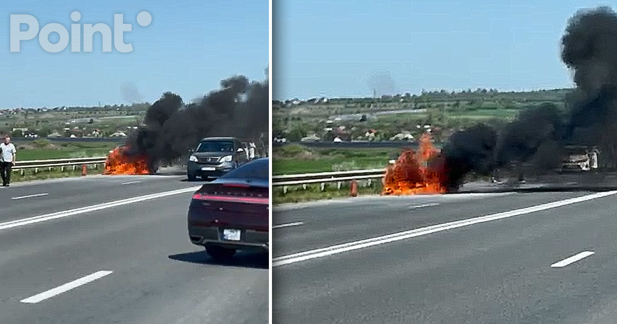 Un automobil Kia a ars complet pe centura orașului Orhei.