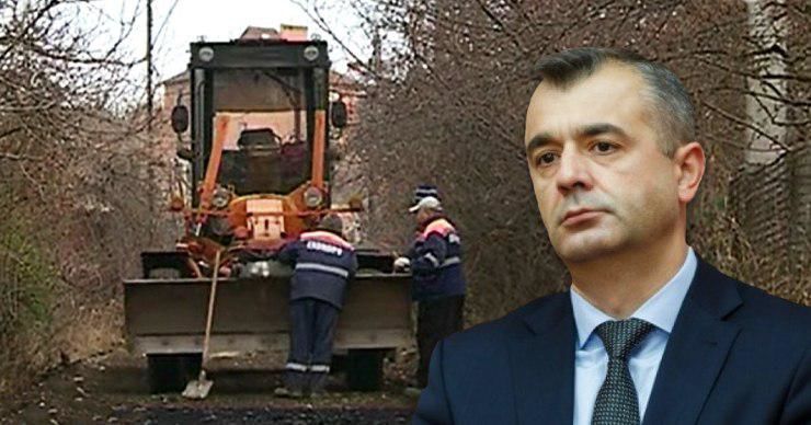 Возле дома премьер-министра начали ремонтировать дорогу. Фото: Point.md