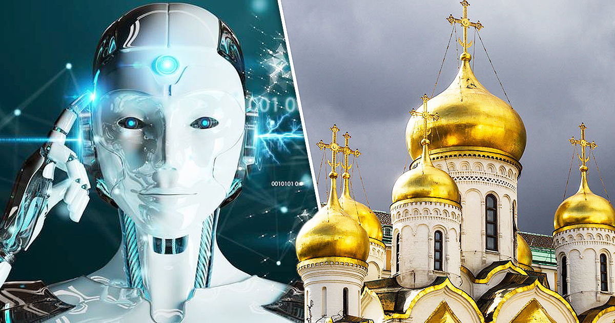 В РПЦ призвали запретить ИИ с человеческим лицом. Коллаж Point.md.