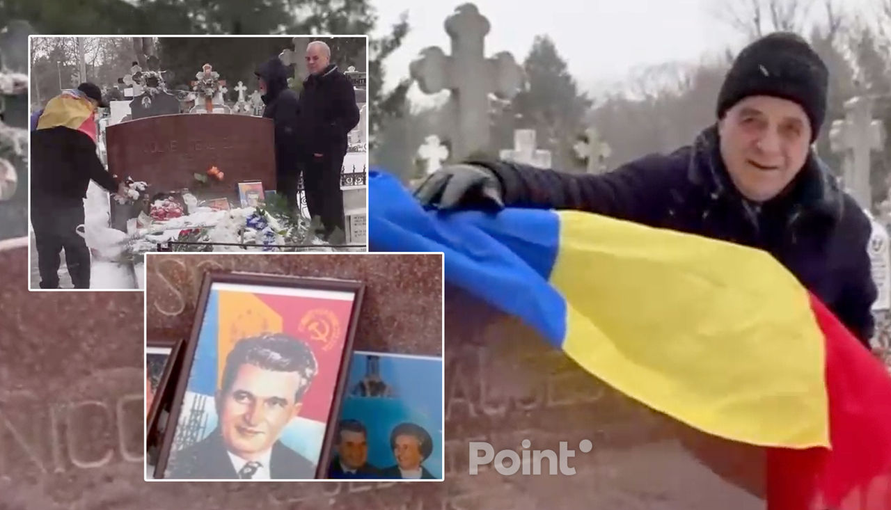 Nostalgicii comunismului au mers la mormântul lui Ceaușescu.